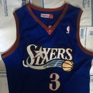 Men's Philadelphia 76ers Allen Iverson Mitchell & Ness 2000/2001 Jersey Sz Large